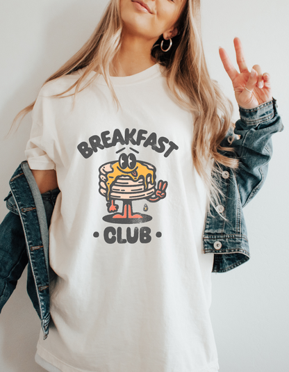 Breakfast Club - Pancakes - Retro Character - Clear Film Screen Print T-Shirt Transfer