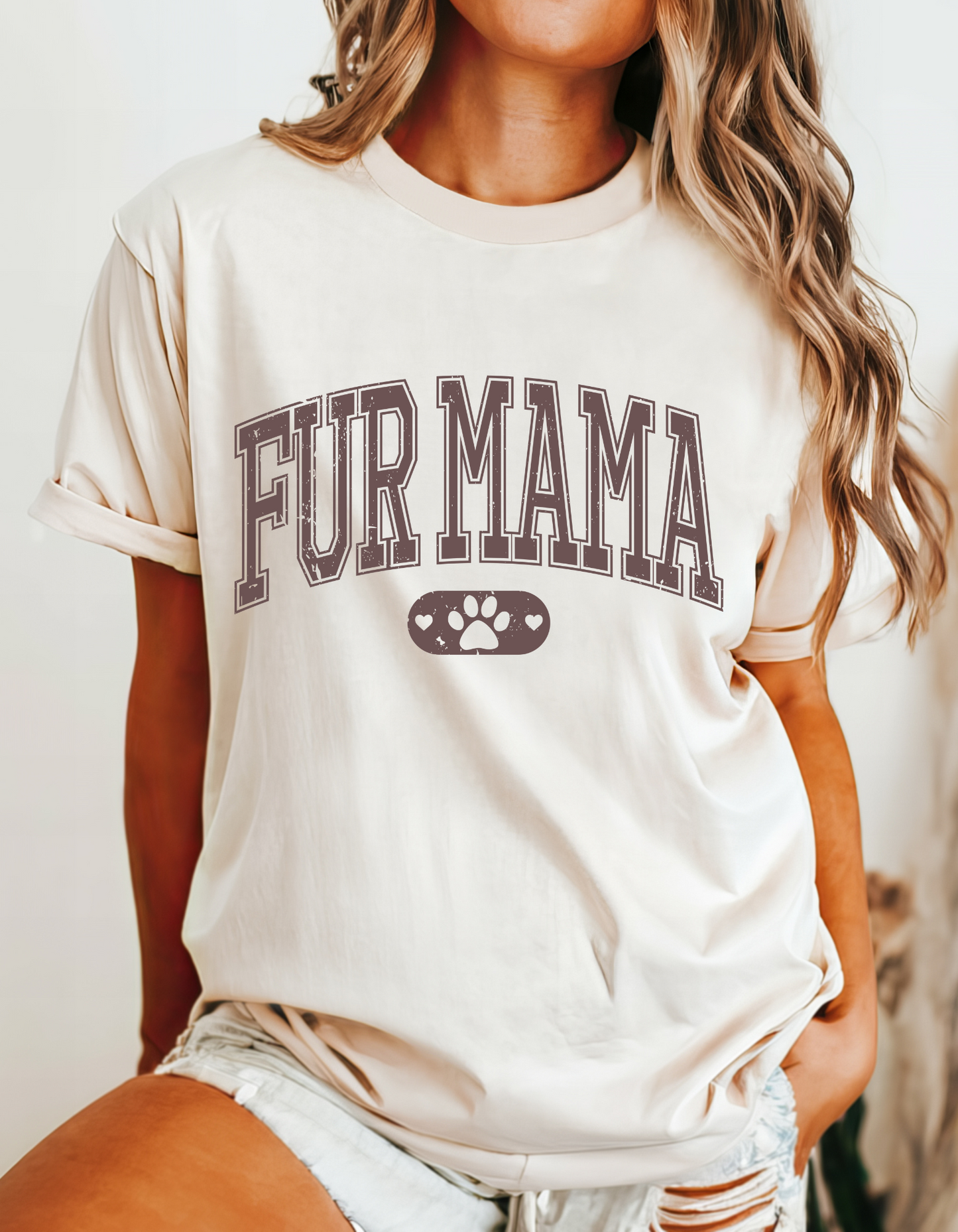 Fur Mama - Motherhood - Animals - Trendy - Clear Film Screen print T-Shirt Transfer