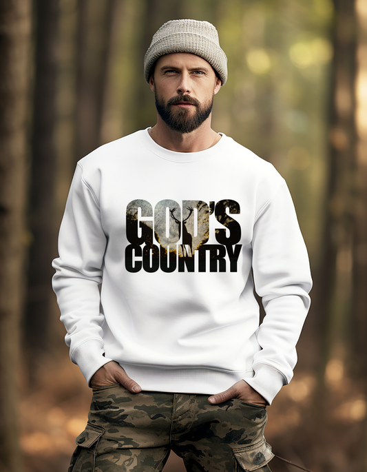 God's Country - Faith - Hunting - Clear Film Screen Print T-Shirt Transfer