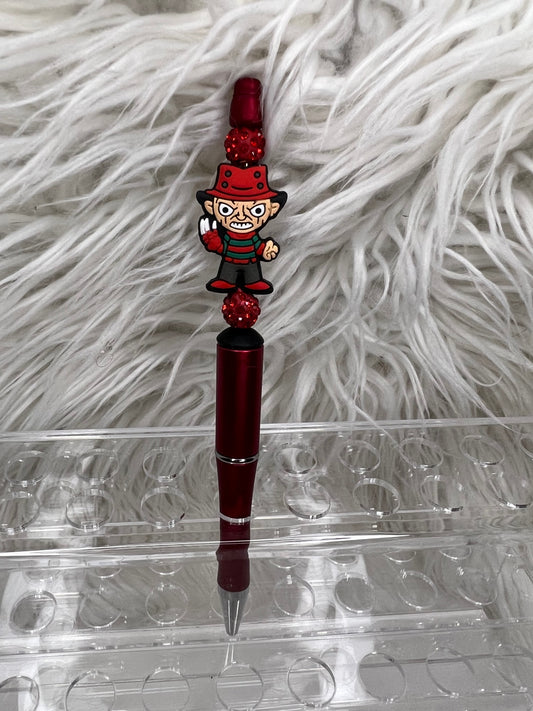 FREDDY - Halloween - Silicone Focal - Beaded Pen - Black Ink