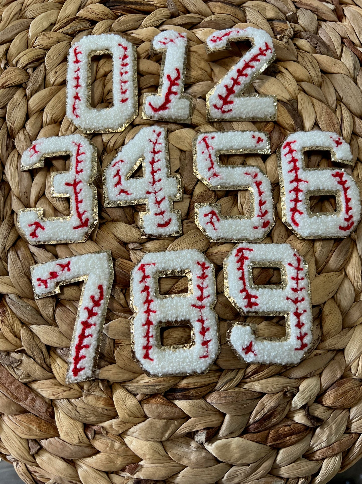 Baseball Numbers - 2" Chenille Patch