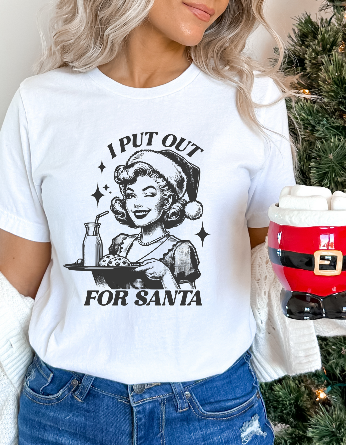 I Put Out For Santa - BLACK INK