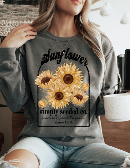 SImply Seeded - Sunflower - Clear Film Screen Print T-Shirt Transfer