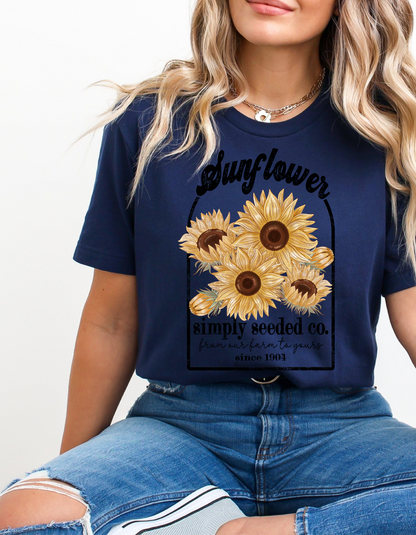 SImply Seeded - Sunflower - Clear Film Screen Print T-Shirt Transfer