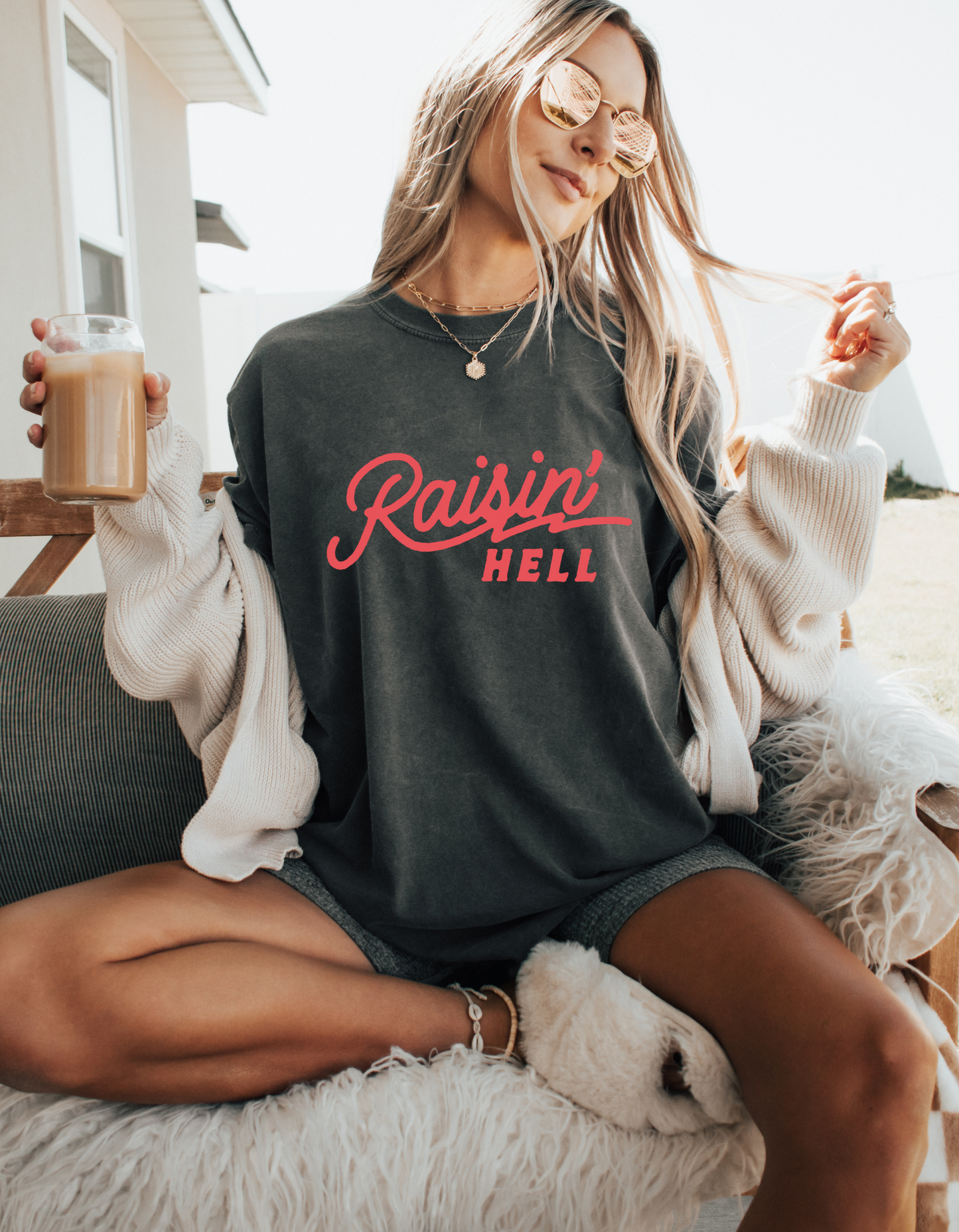 Raisin Hell - Trendy Statement - Red Plastisol Ink - Screen Print T-Shirt Transfer