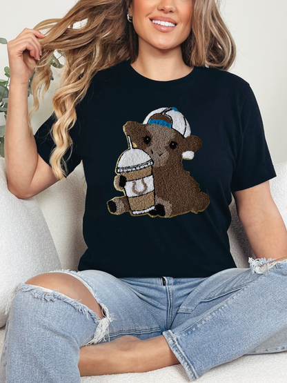 Highland Cow - Iced Coffee - Baseball Cap - Chenille Patch - T-Shirt Transfer