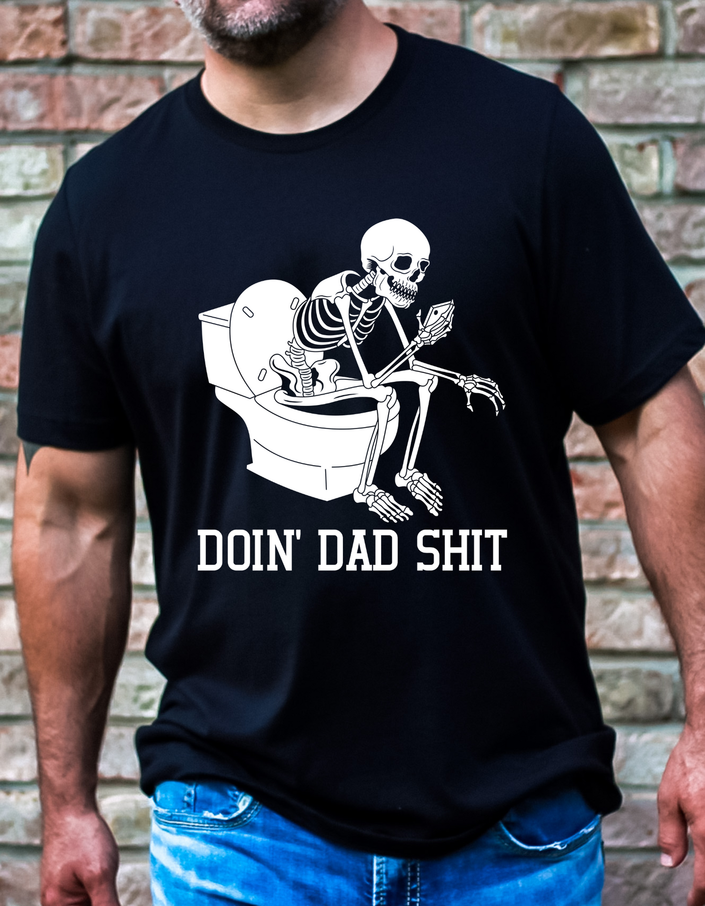 Doing Dad - Humor - White Plastisol Ink Screen Print T-Shirt Transfer