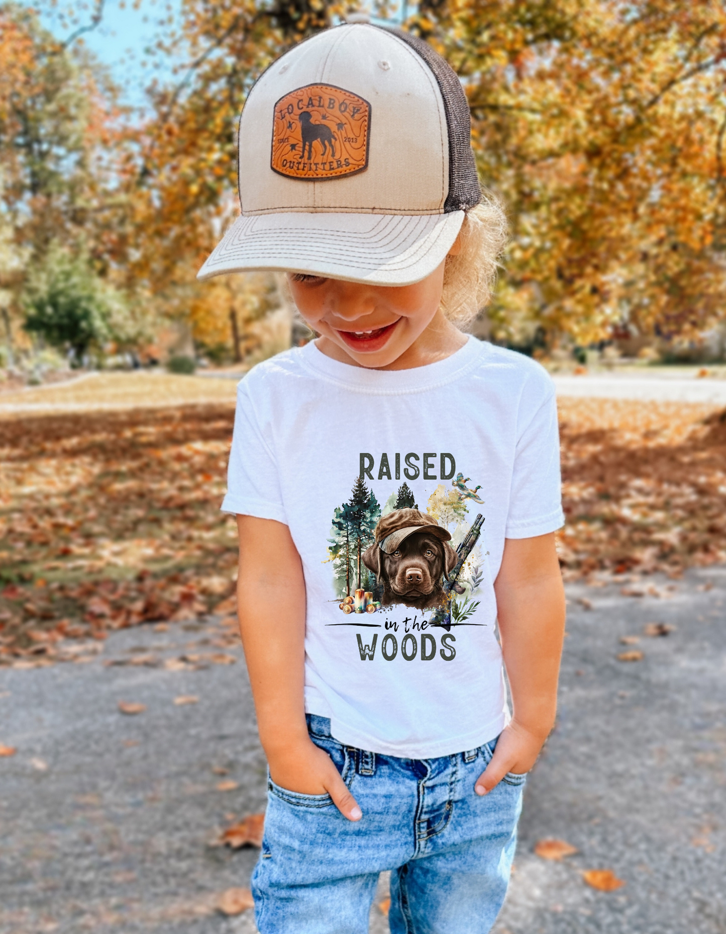 Raised in the Woods - Toddler - Farm - Country Living - Clear Film Screen Print T-Shirt Transfer